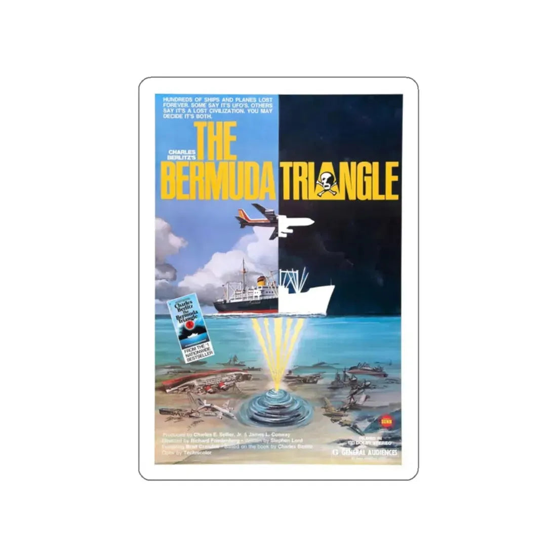 THE BERMUDA TRIANGLE 1978 Movie Poster STICKER Vinyl Die-Cut Decal 2 Inch - The Sticker Space