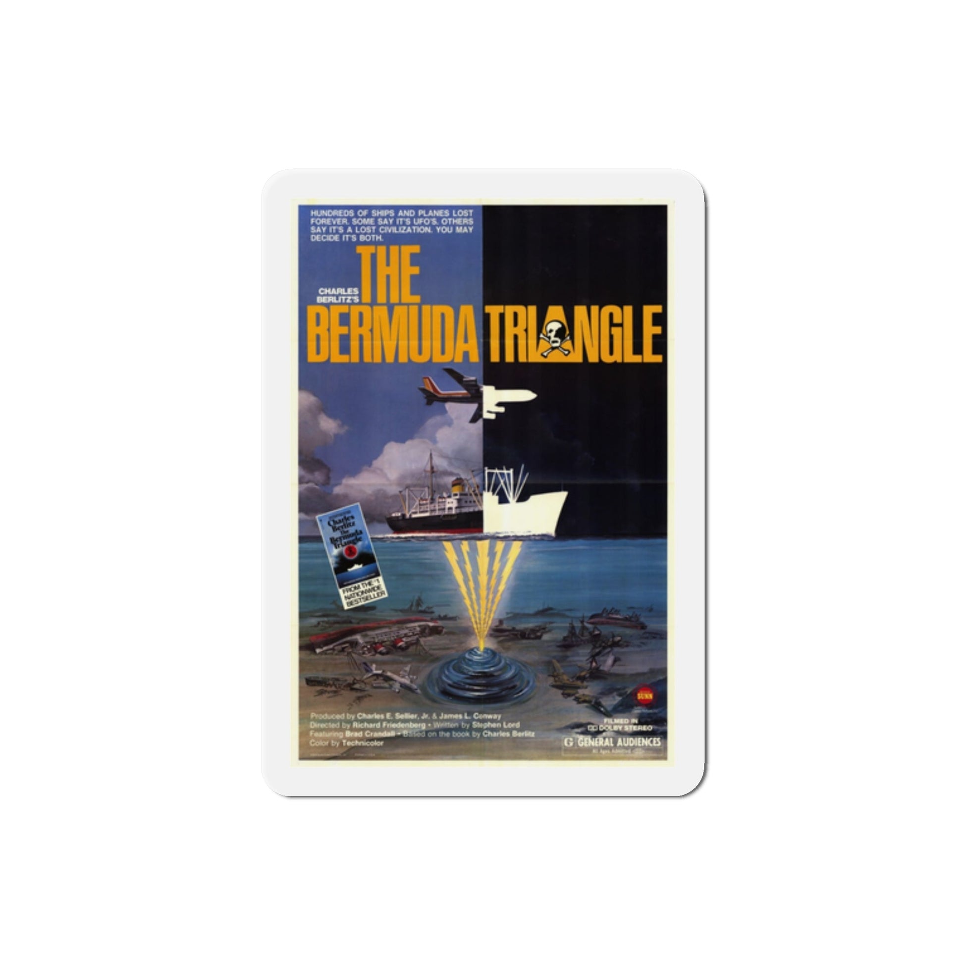 The Bermuda Triangle 1979 Movie Poster Die-Cut Magnet-2" x 2"-The Sticker Space