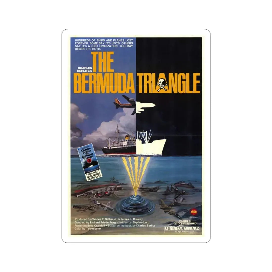 The Bermuda Triangle 1979 Movie Poster STICKER Vinyl Die-Cut Decal 3 Inch - The Sticker Space
