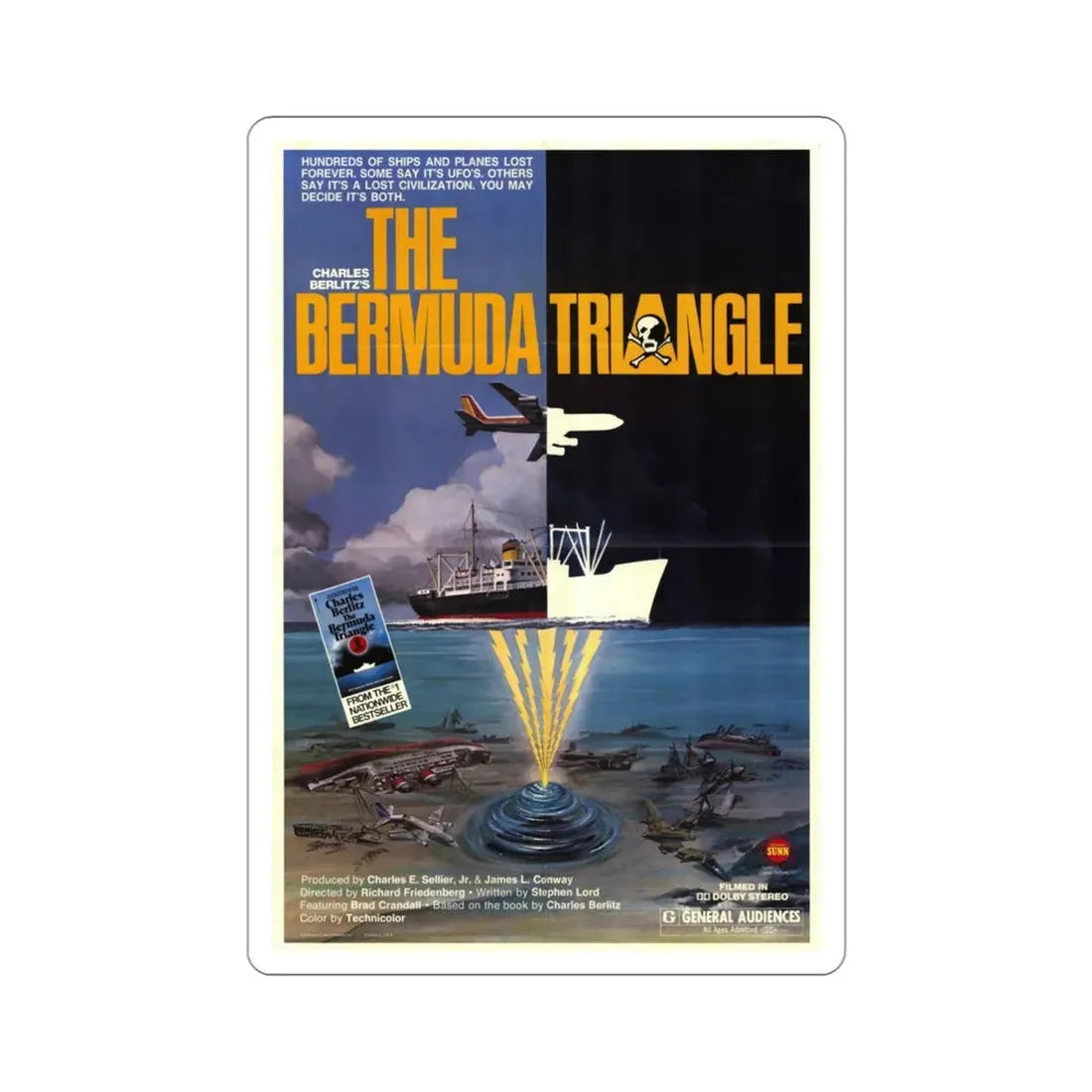 The Bermuda Triangle 1979 Movie Poster STICKER Vinyl Die-Cut Decal 4 Inch - The Sticker Space