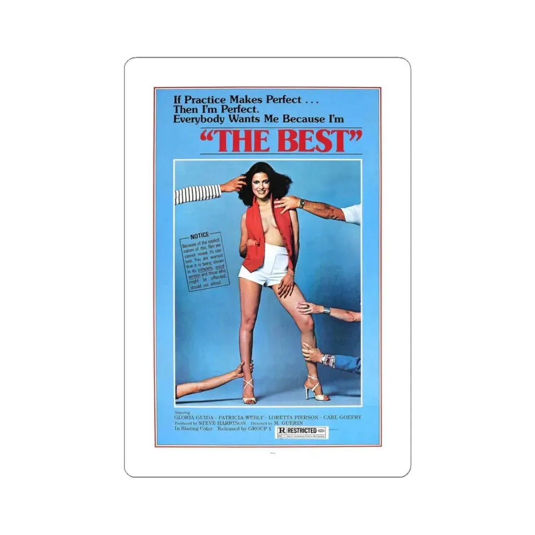 THE BEST 1976 Movie Poster - STICKER Vinyl Kiss-Cut Decal 6 Inch White - The Sticker Space