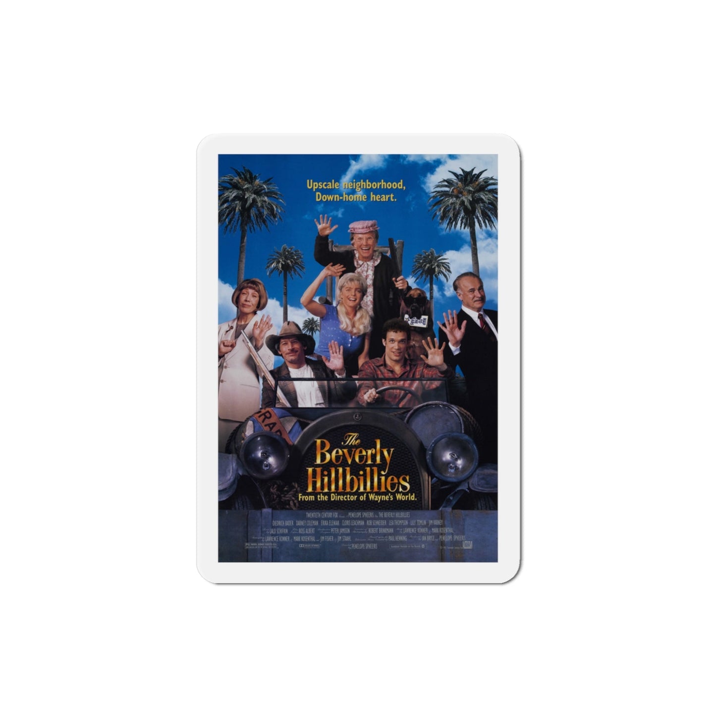 The Beverly Hillbillies 1993 Movie Poster Die-Cut Magnet-3" x 3"-The Sticker Space