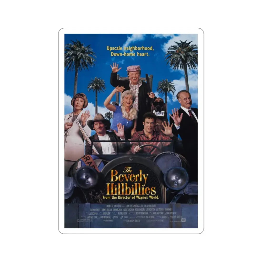 The Beverly Hillbillies 1993 Movie Poster STICKER Vinyl Die-Cut Decal 3 Inch - The Sticker Space