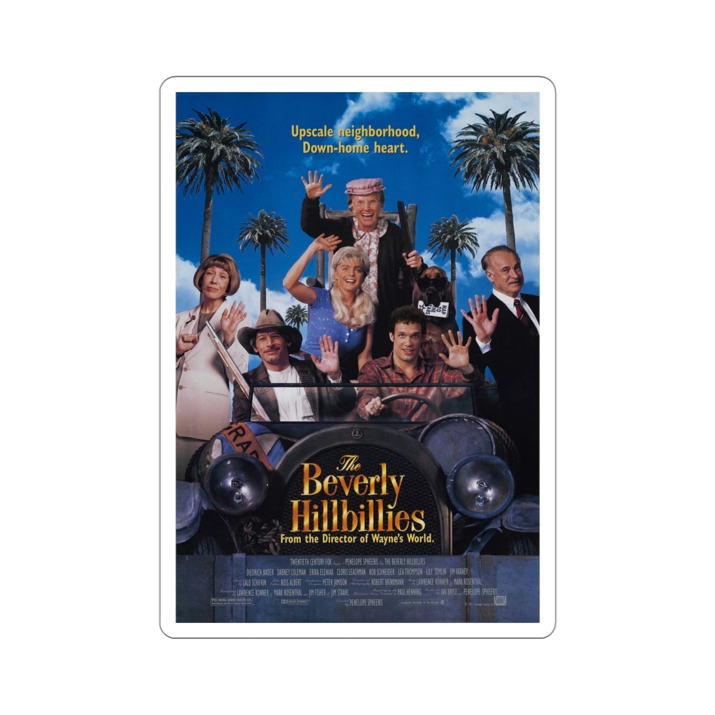 The Beverly Hillbillies 1993 Movie Poster STICKER Vinyl Die-Cut Decal-4 Inch-The Sticker Space