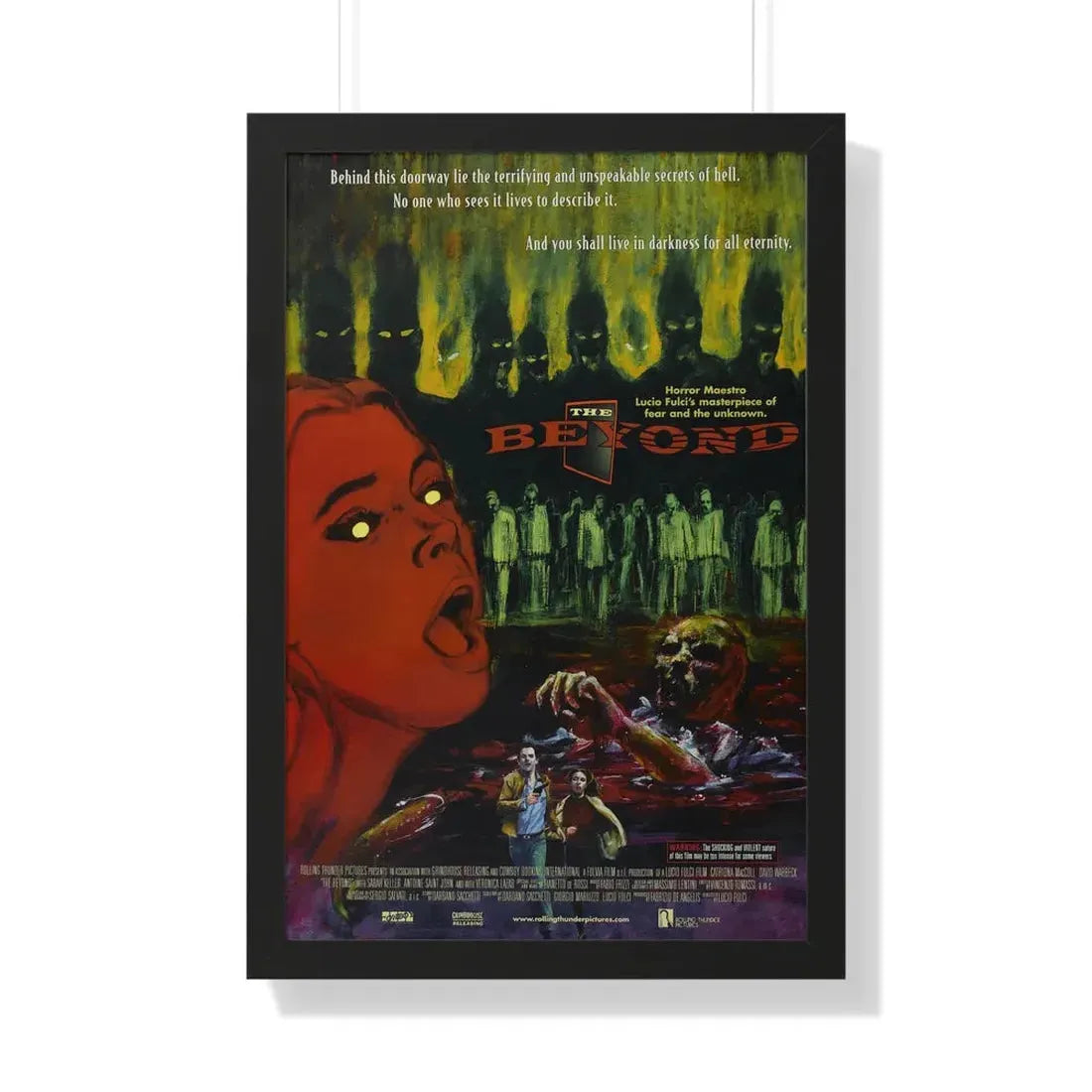 THE BEYOND 1981 - Framed Movie Poster 20" x 30" Black - The Sticker Space