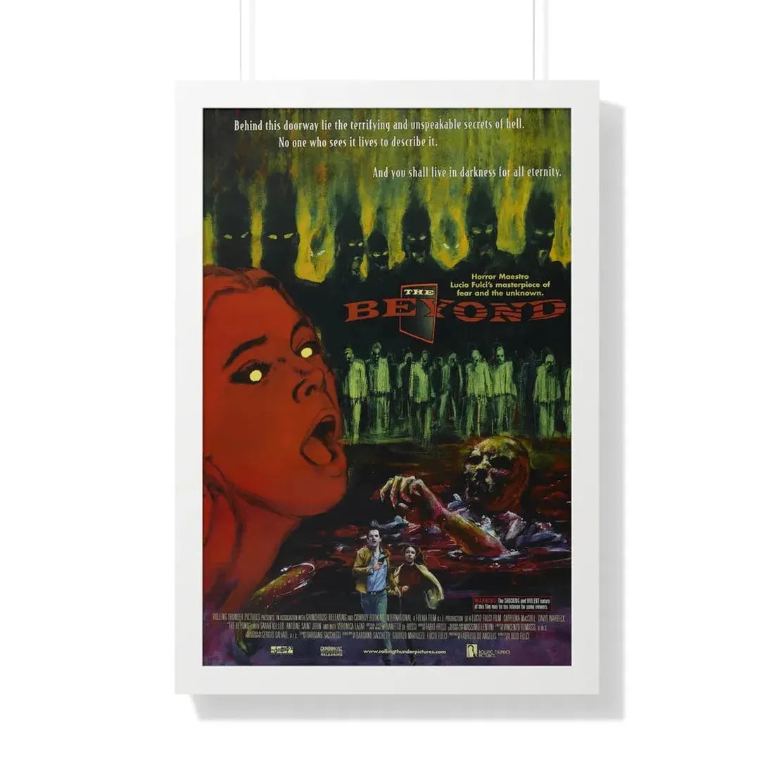THE BEYOND 1981 - Framed Movie Poster 20" x 30" White - The Sticker Space