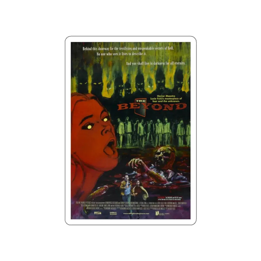 THE BEYOND 1981 Movie Poster STICKER Vinyl Die-Cut Decal 2 Inch - The Sticker Space