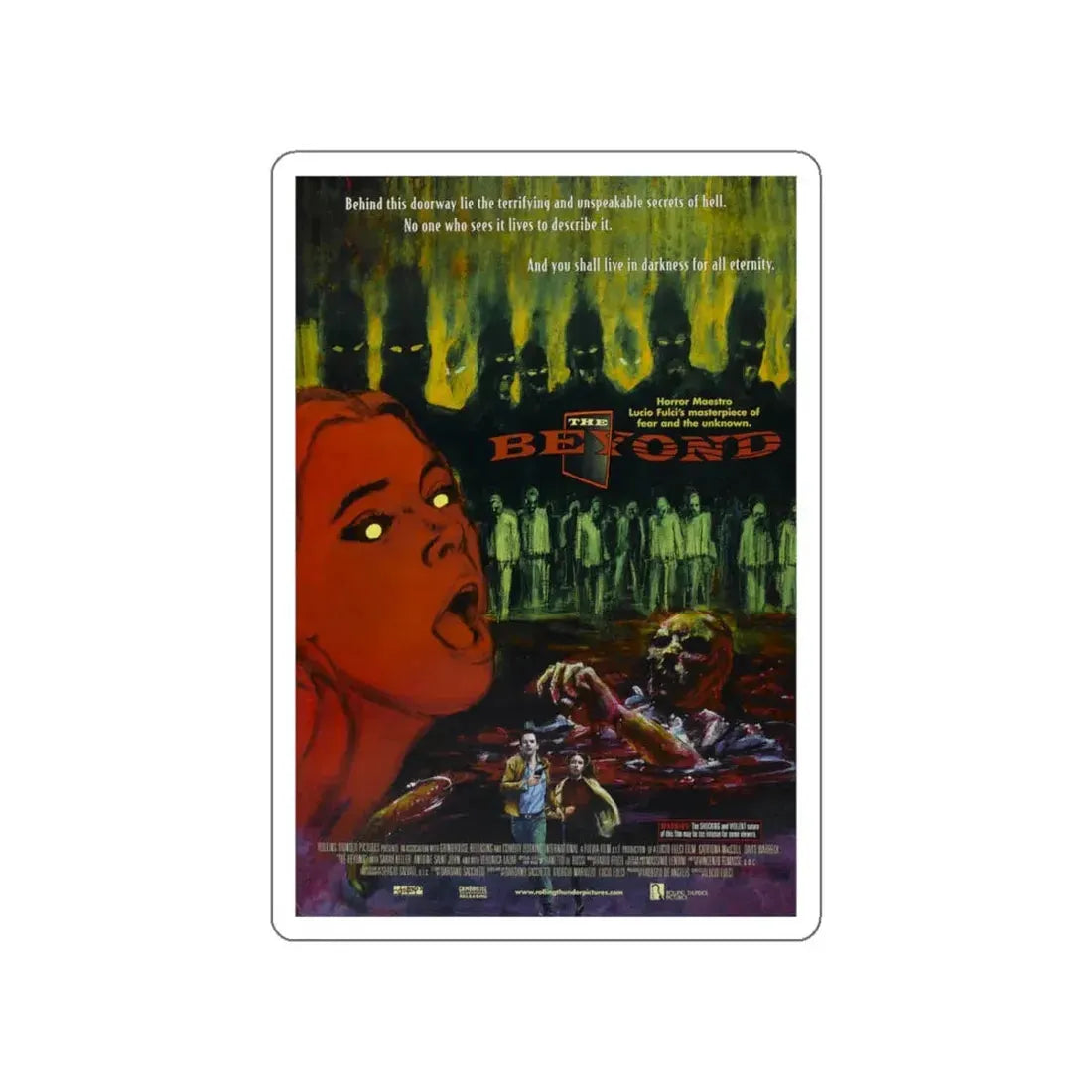THE BEYOND 1981 Movie Poster STICKER Vinyl Die-Cut Decal 4 Inch - The Sticker Space