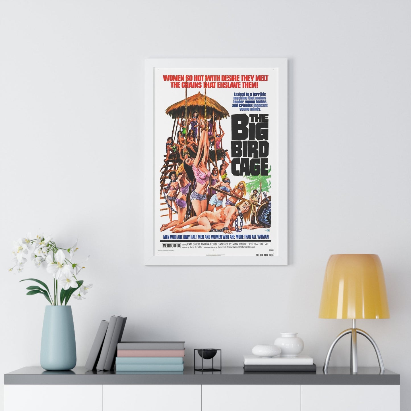 THE BIG BIRD CAGE 1972 - Framed Movie Poster-The Sticker Space