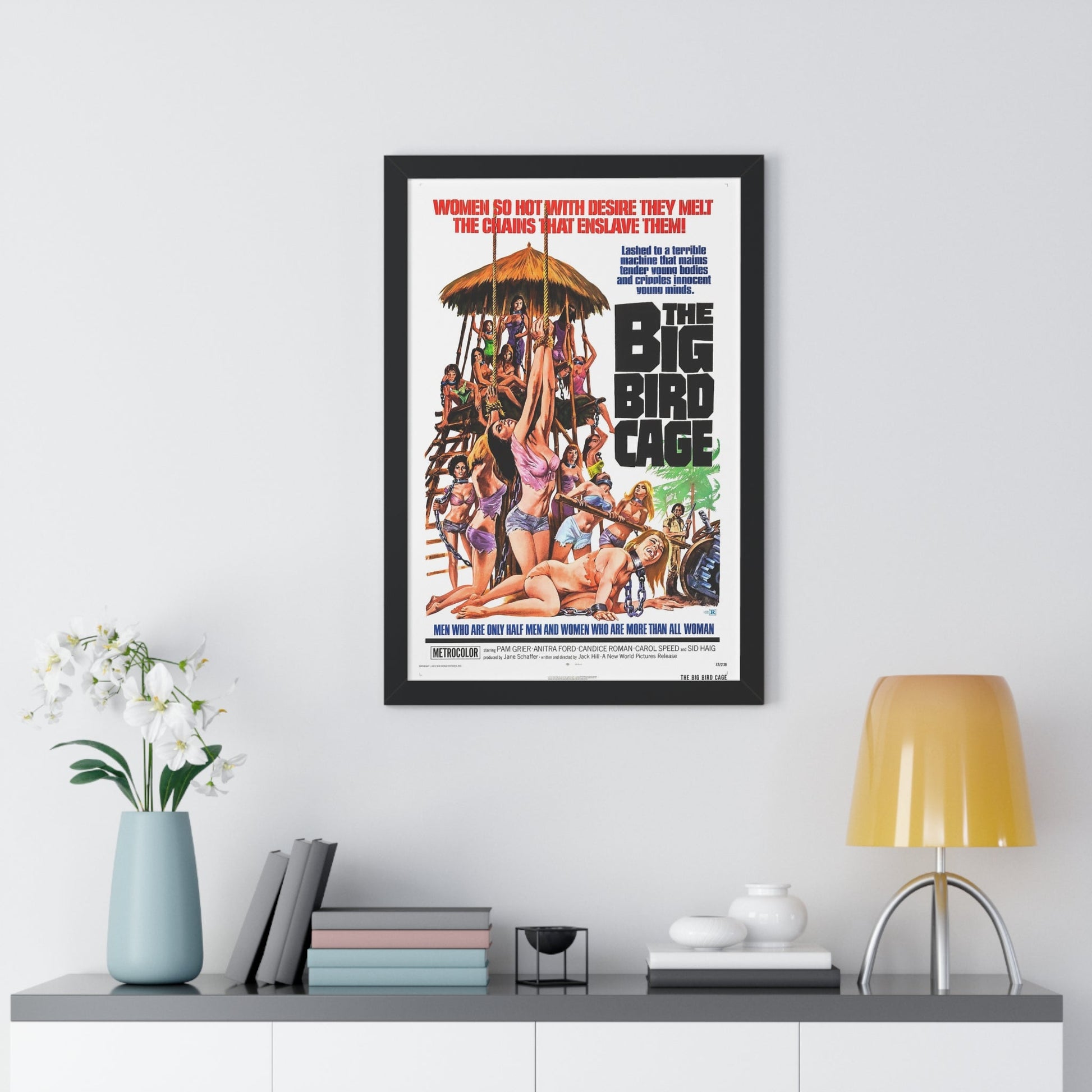 THE BIG BIRD CAGE 1972 - Framed Movie Poster-The Sticker Space