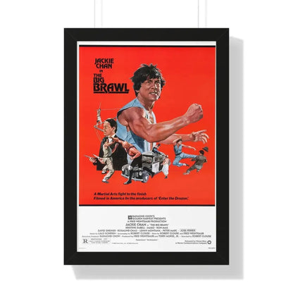 THE BIG BRAWL 1980 - Framed Movie Poster 16″ x 24″ Black - The Sticker Space