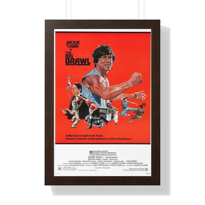 THE BIG BRAWL 1980 - Framed Movie Poster 16″ x 24″ Walnut - The Sticker Space