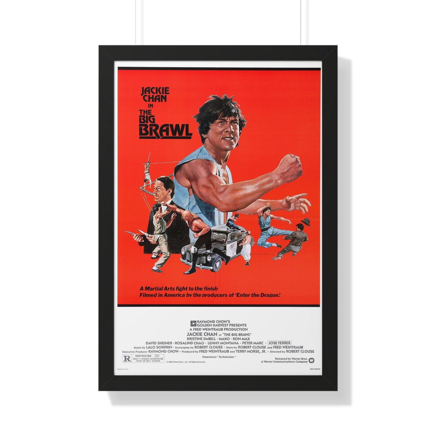 THE BIG BRAWL 1980 - Framed Movie Poster-20" x 30"-The Sticker Space