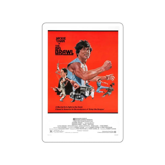 THE BIG BRAWL 1980 Movie Poster STICKER Vinyl Die-Cut Decal 2 Inch - The Sticker Space