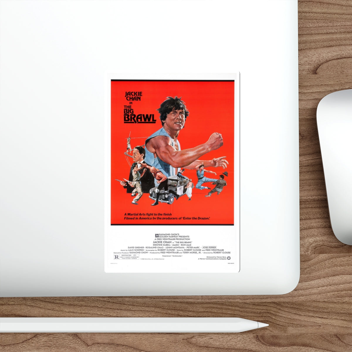 THE BIG BRAWL 1980 Movie Poster STICKER Vinyl Die-Cut Decal-The Sticker Space