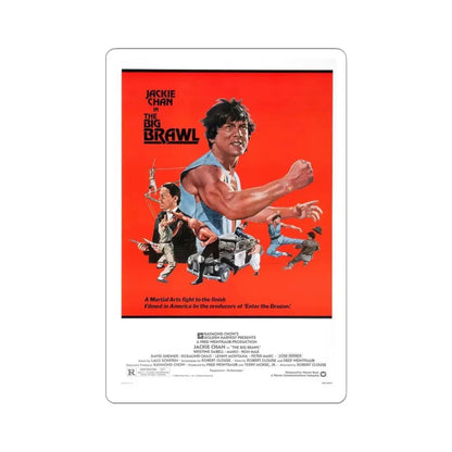 THE BIG BRAWL 1980 Movie Poster - STICKER Vinyl Kiss-Cut Decal 3 Inch White - The Sticker Space