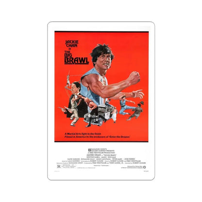 THE BIG BRAWL 1980 Movie Poster - STICKER Vinyl Kiss-Cut Decal 4 Inch White - The Sticker Space