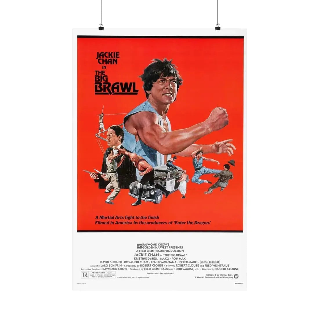 THE BIG BRAWL 1980 - Paper Movie Poster 24″ x 36″ Matte - The Sticker Space