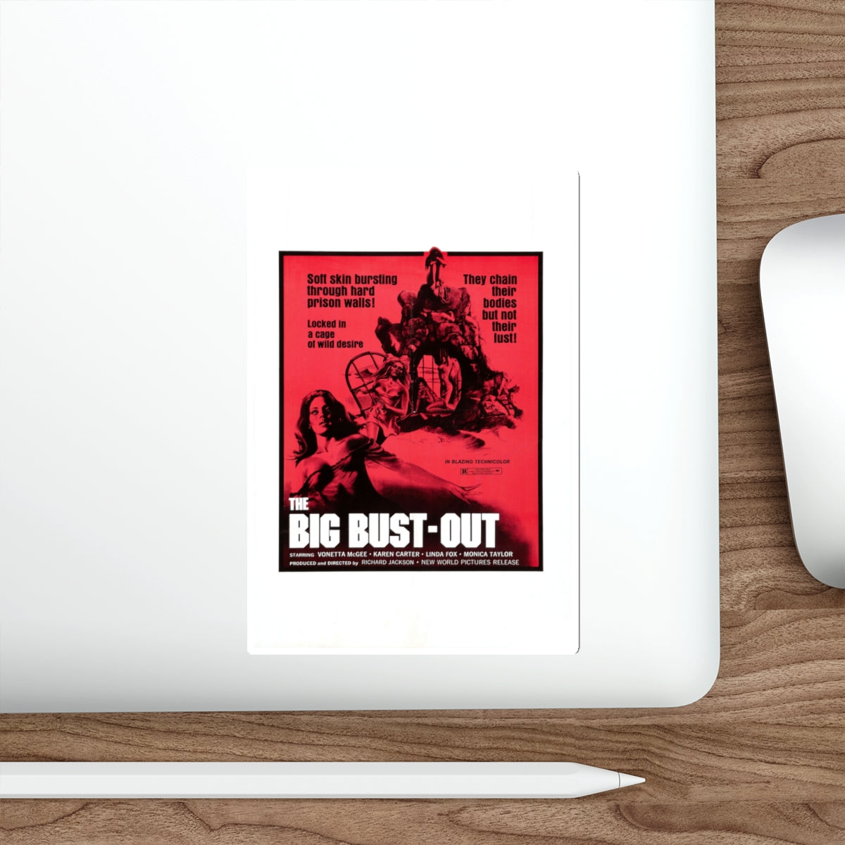 THE BIG BUST-OUT 1972 Movie Poster STICKER Vinyl Die-Cut Decal-The Sticker Space