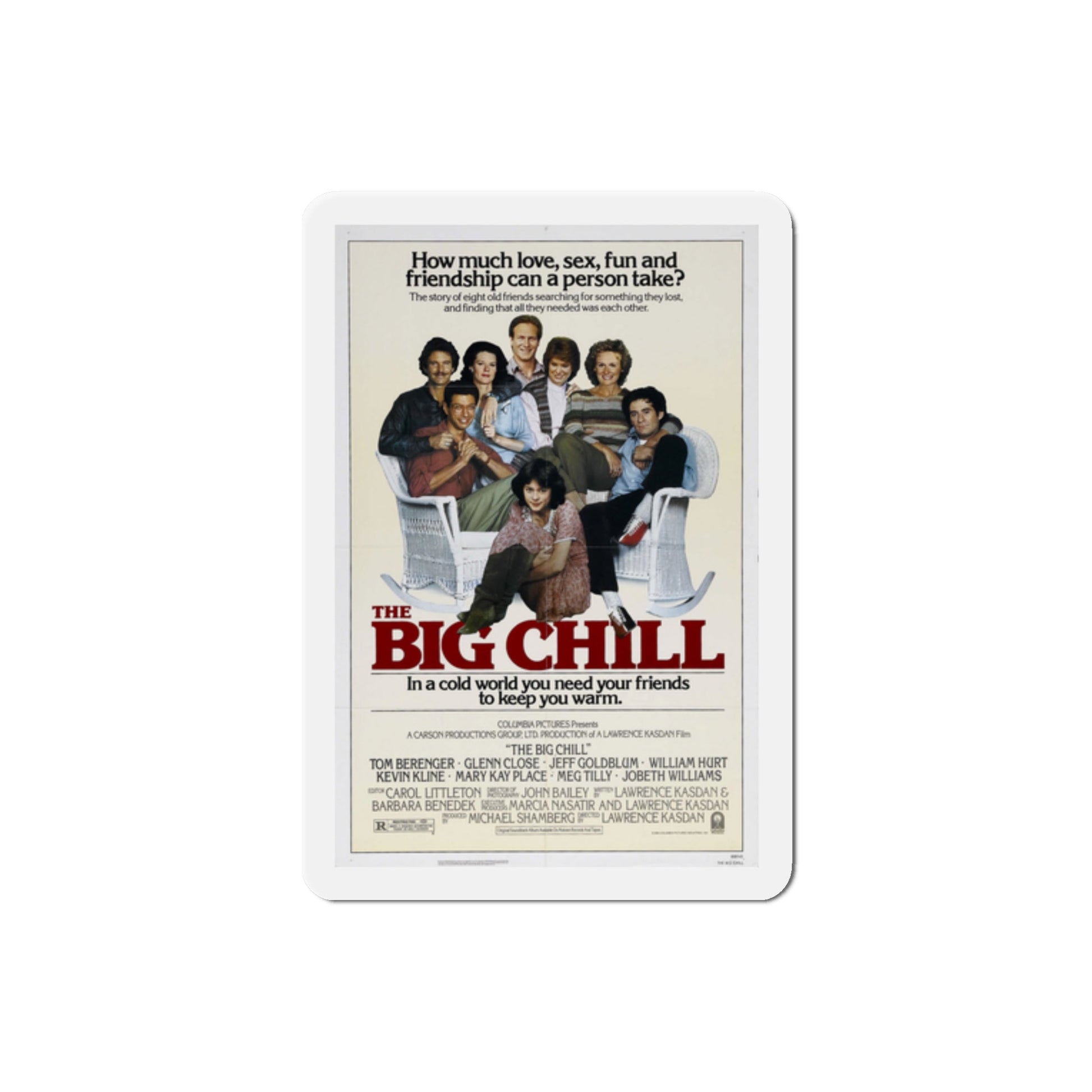 The Big Chill 1983 Movie Poster Die-Cut Magnet-2" x 2"-The Sticker Space