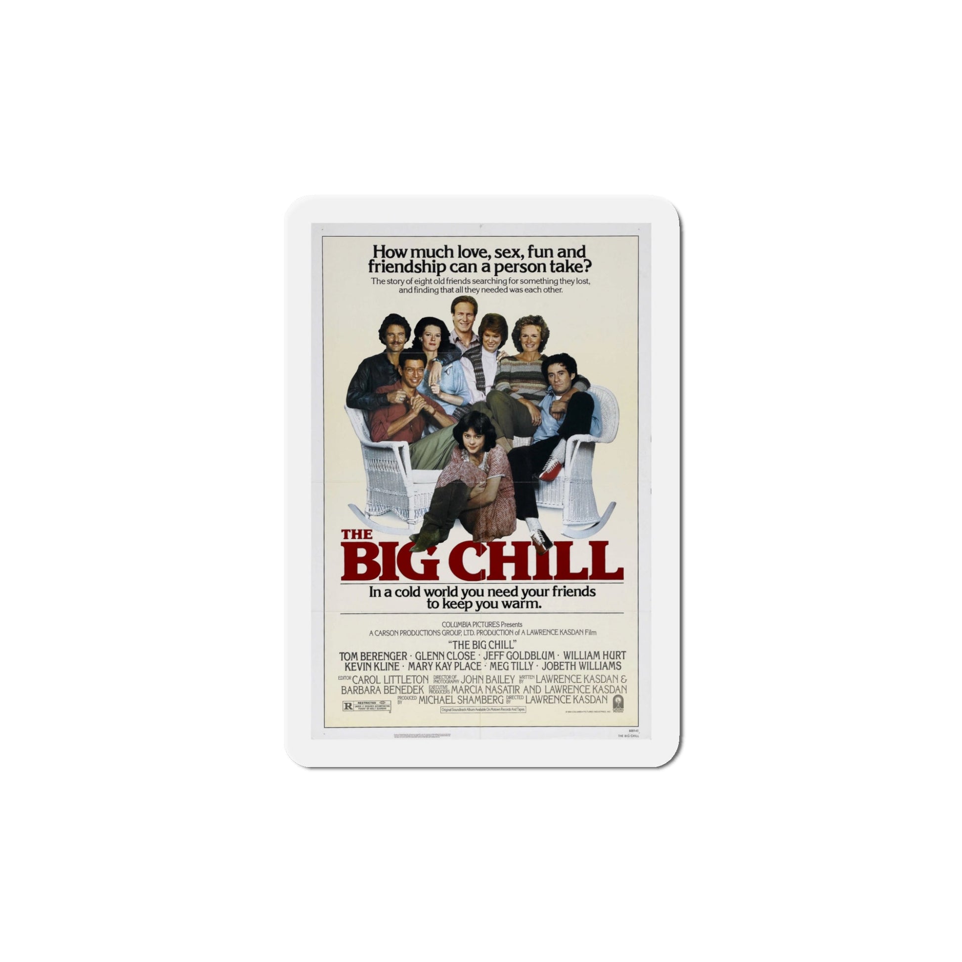 The Big Chill 1983 Movie Poster Die-Cut Magnet-5" x 5"-The Sticker Space