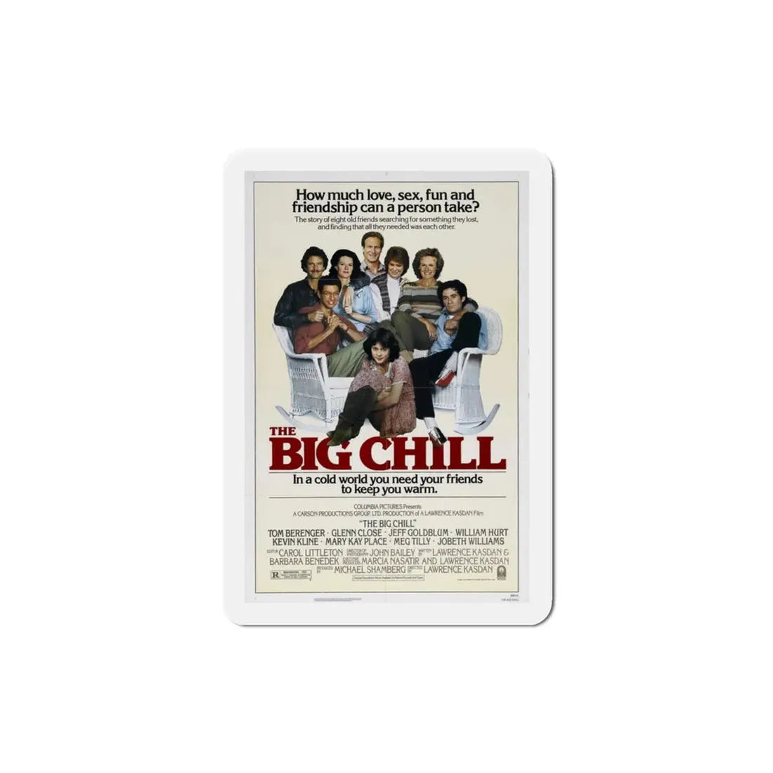 The Big Chill 1983 Movie Poster Refrigerator Magnet 3 Inch - The Sticker Space