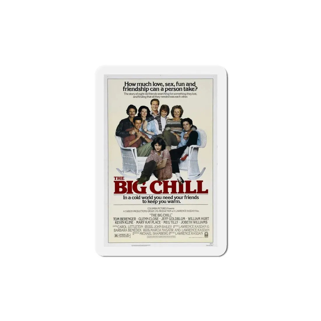 The Big Chill 1983 Movie Poster Refrigerator Magnet 5 Inch - The Sticker Space