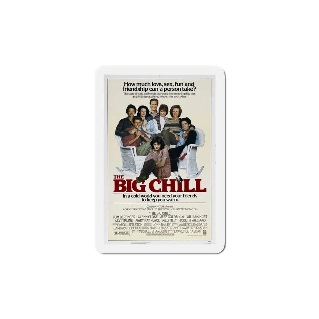 The Big Chill 1983 Movie Poster Refrigerator Magnet 6 Inch - The Sticker Space