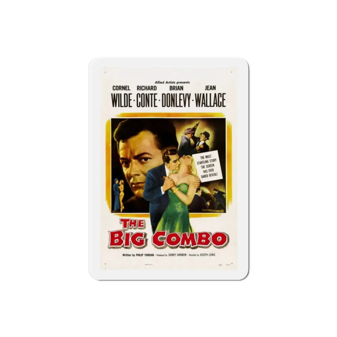 The Big Combo 1955 Movie Poster Refrigerator Magnet 2 Inch - The Sticker Space