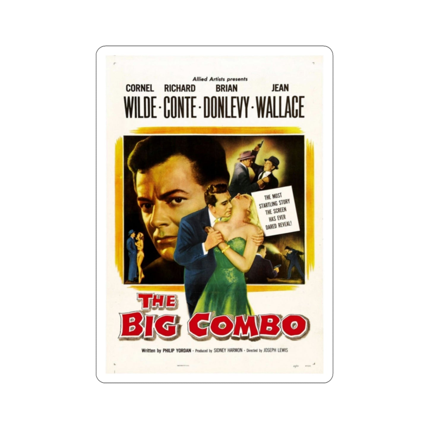 The Big Combo 1955 Movie Poster STICKER Vinyl Die-Cut Decal-2 Inch-The Sticker Space