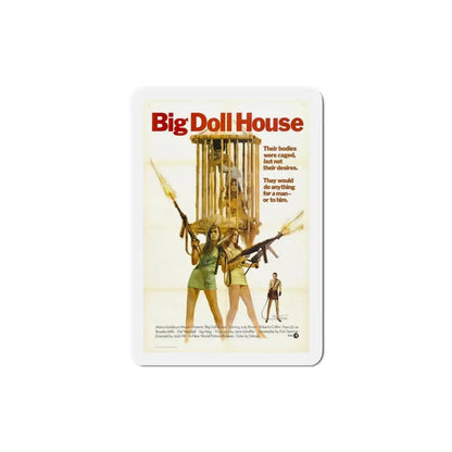 The Big Doll House 1971 Movie Poster Refrigerator Magnet 3 Inch - The Sticker Space