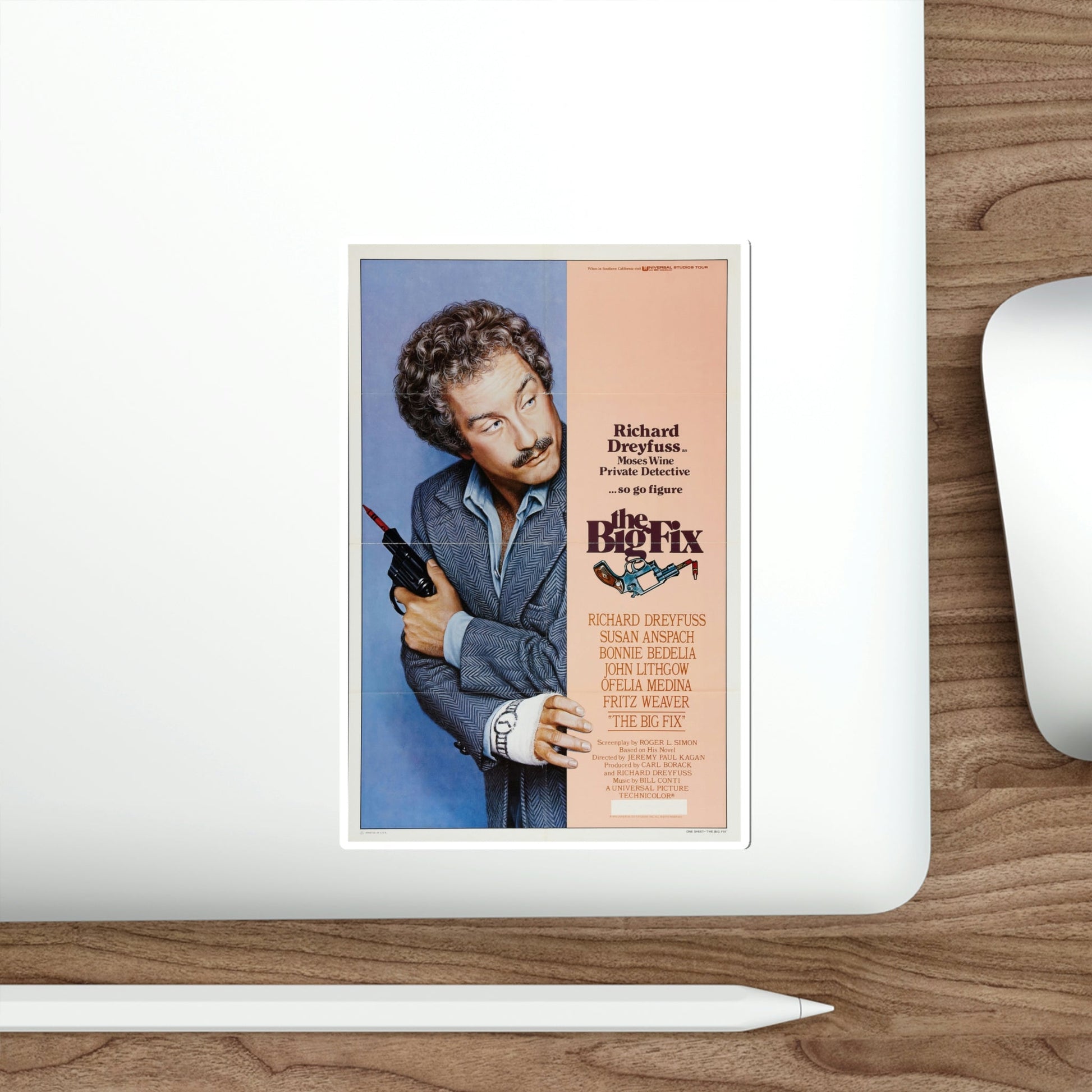 The Big Fix 1978 Movie Poster STICKER Vinyl Die-Cut Decal-The Sticker Space