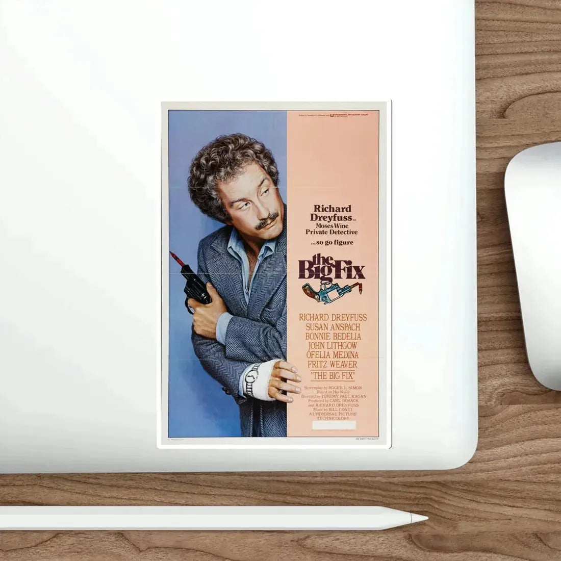 The Big Fix 1978 Movie Poster STICKER Vinyl Die-Cut Decal - The Sticker Space