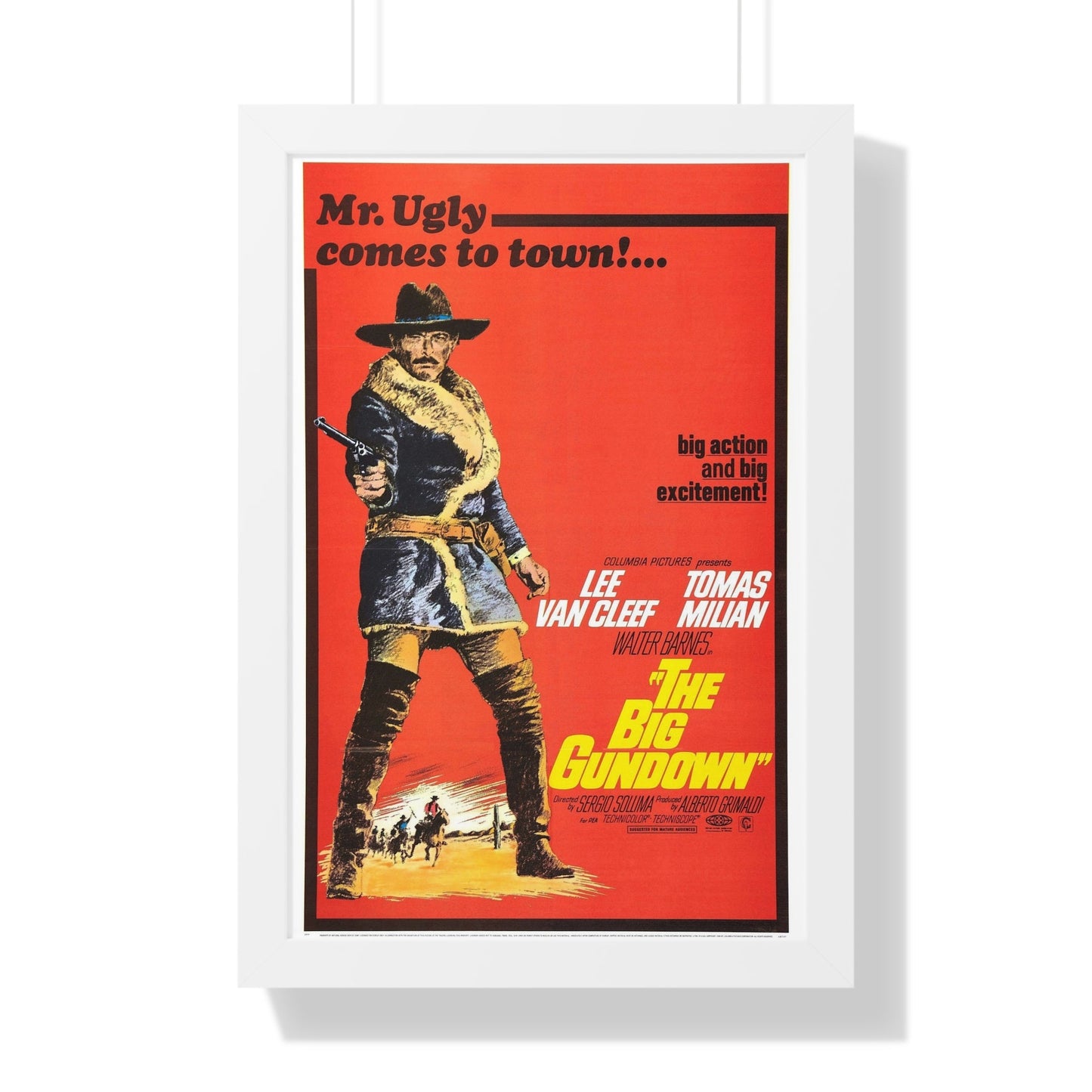 THE BIG GUNDOWN 1966 - Framed Movie Poster-16″ x 24″-The Sticker Space