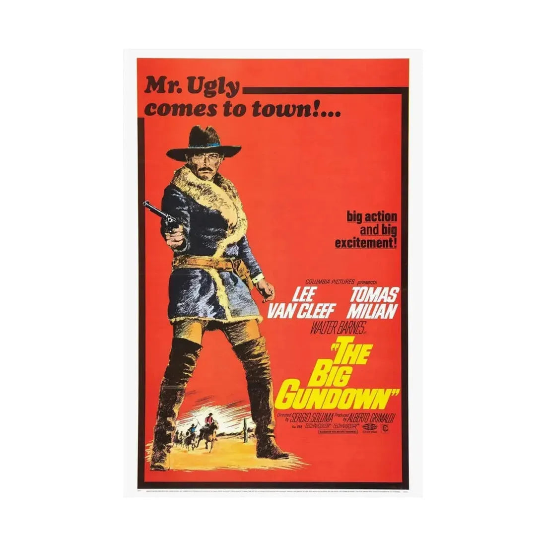 THE BIG GUNDOWN 1966 - Paper Movie Poster - The Sticker Space