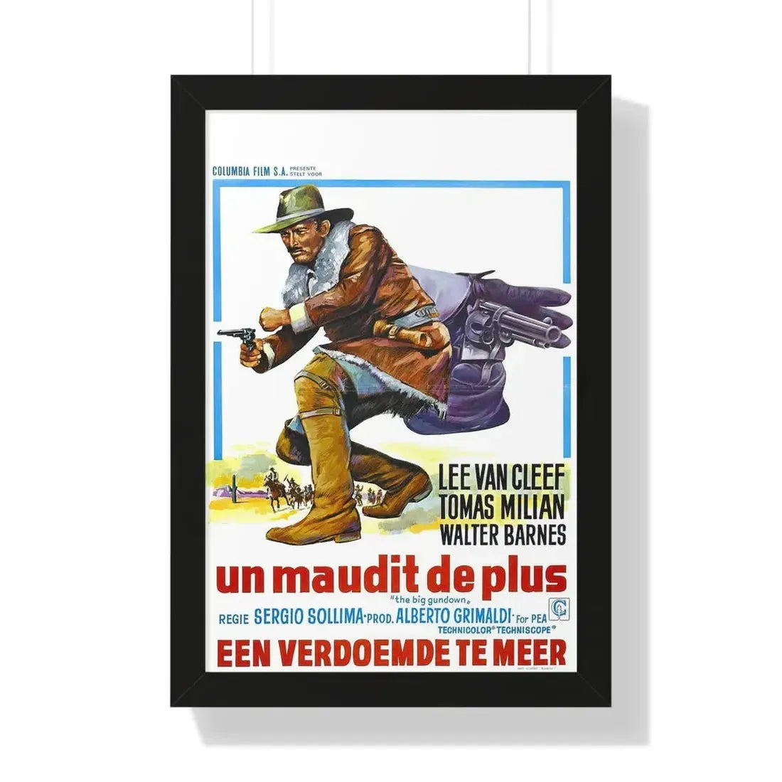 THE BIG GUNDOWN (BELGIAN) 1966 - Framed Movie Poster 16″ x 24″ Black - The Sticker Space