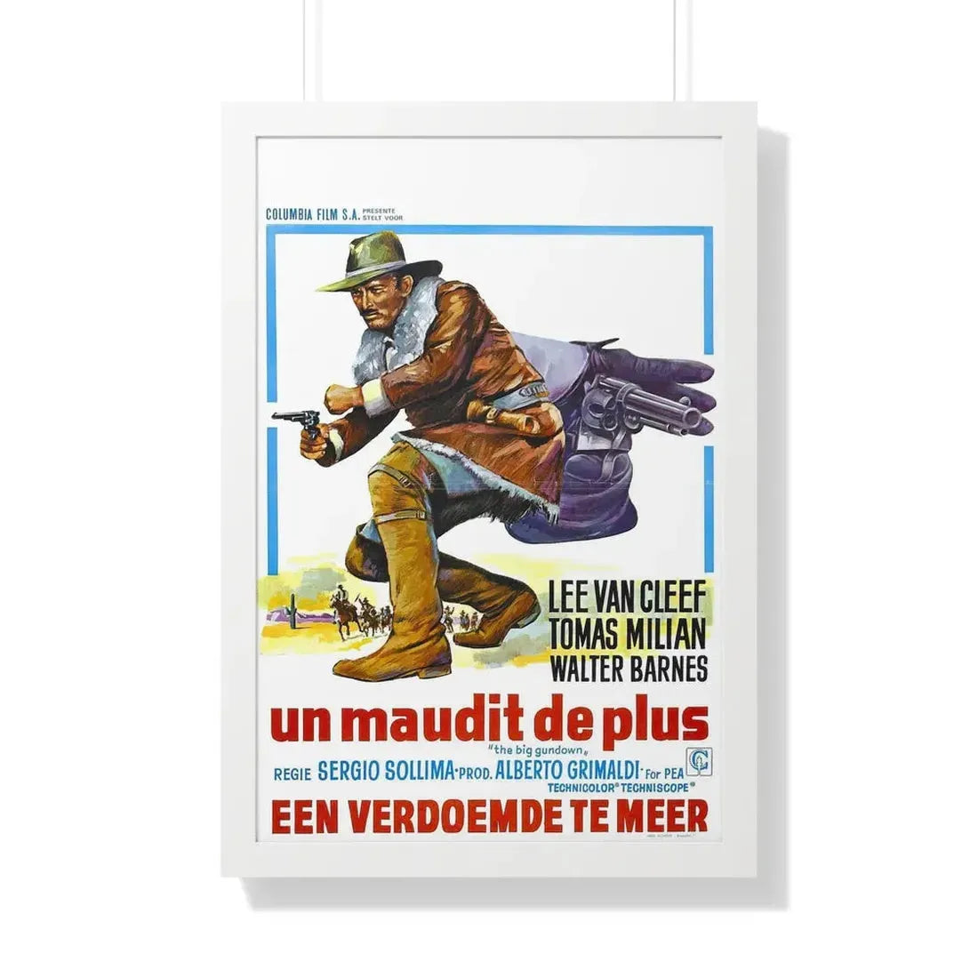 THE BIG GUNDOWN (BELGIAN) 1966 - Framed Movie Poster 20" x 30" White - The Sticker Space