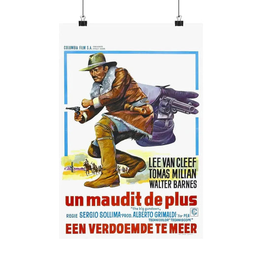 THE BIG GUNDOWN (BELGIAN) 1966 - Paper Movie Poster 12″ x 18″ Matte - The Sticker Space