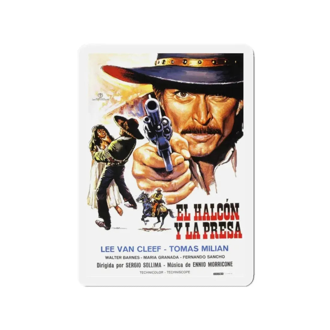 THE BIG GUNDOWN (SPANISH) 1966 Movie Poster - Refrigerator Magnet 2 Inch Die-Cut - The Sticker Space