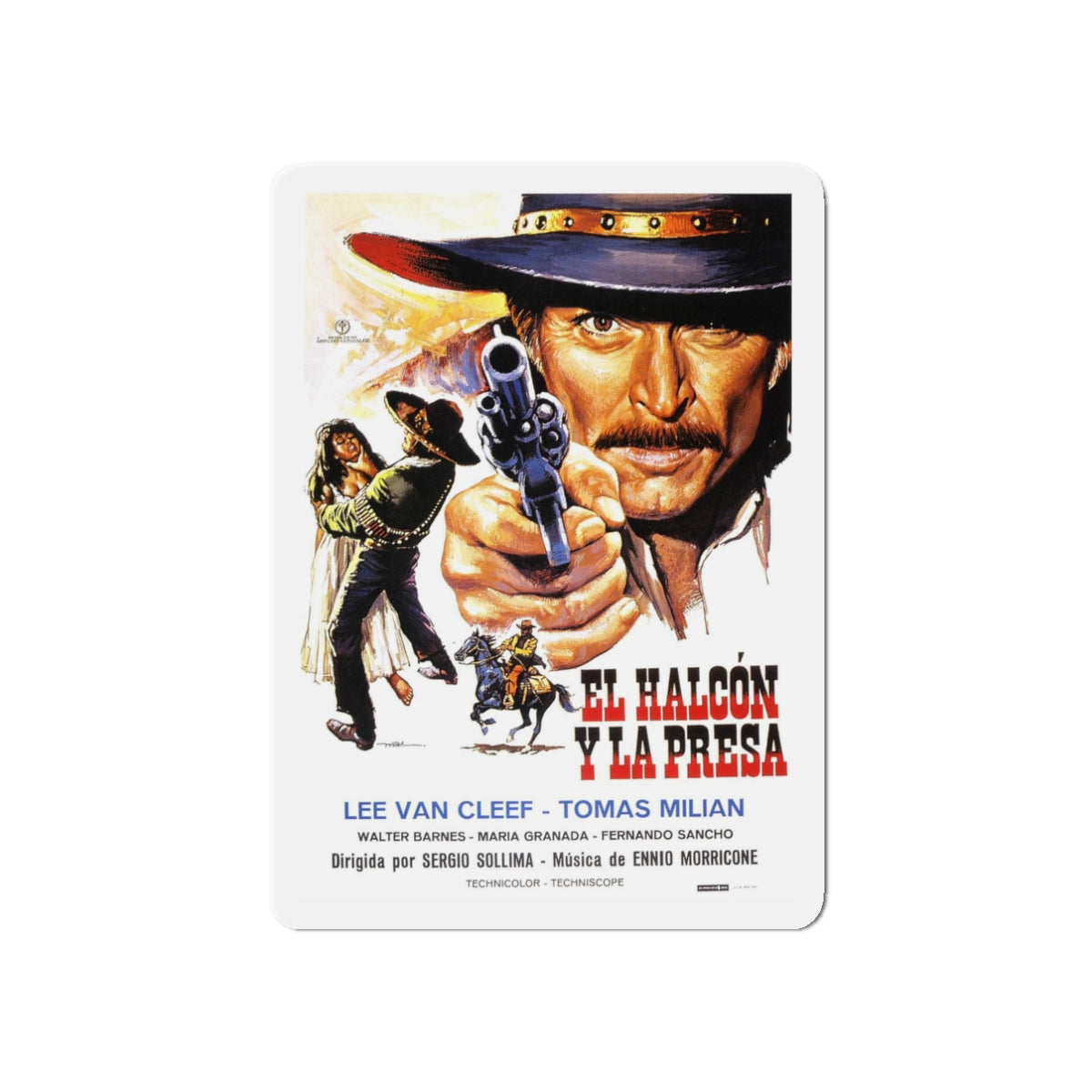 THE BIG GUNDOWN (SPANISH) 1966 Movie Poster - Refrigerator Magnet-3" x 3"-The Sticker Space