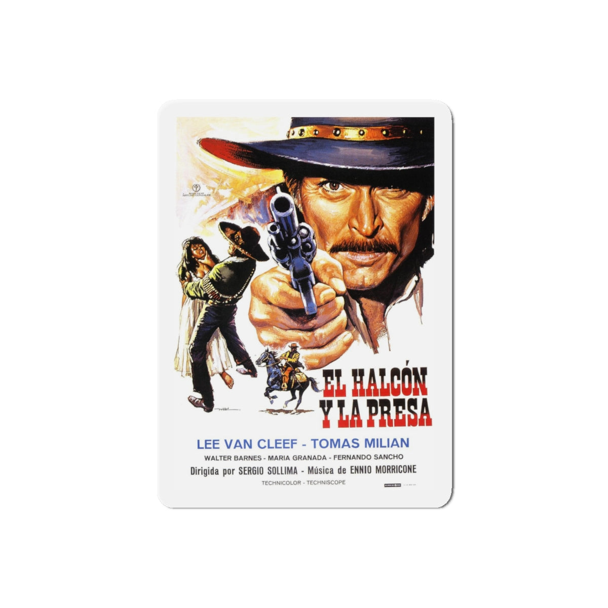 THE BIG GUNDOWN (SPANISH) 1966 Movie Poster - Refrigerator Magnet-6" × 6"-The Sticker Space