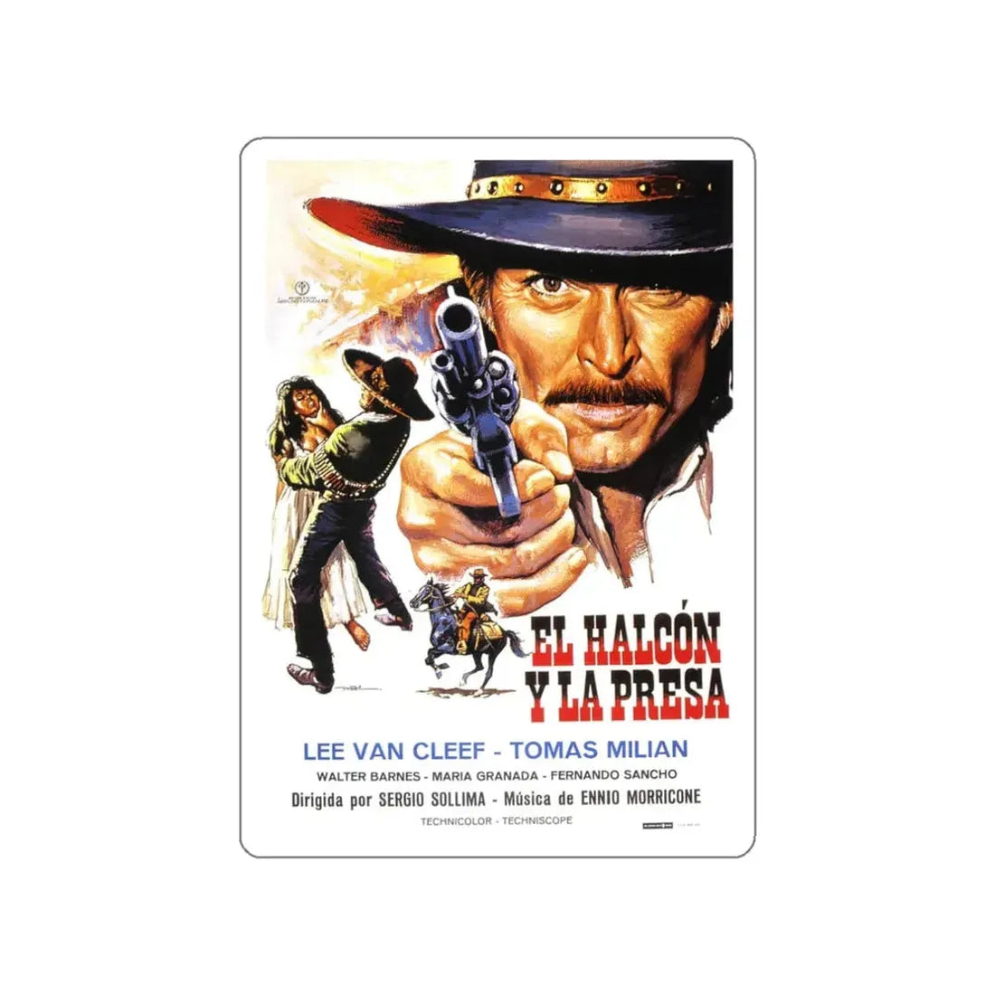 THE BIG GUNDOWN (SPANISH) 1966 Movie Poster STICKER Vinyl Die-Cut Decal 3 Inch - The Sticker Space