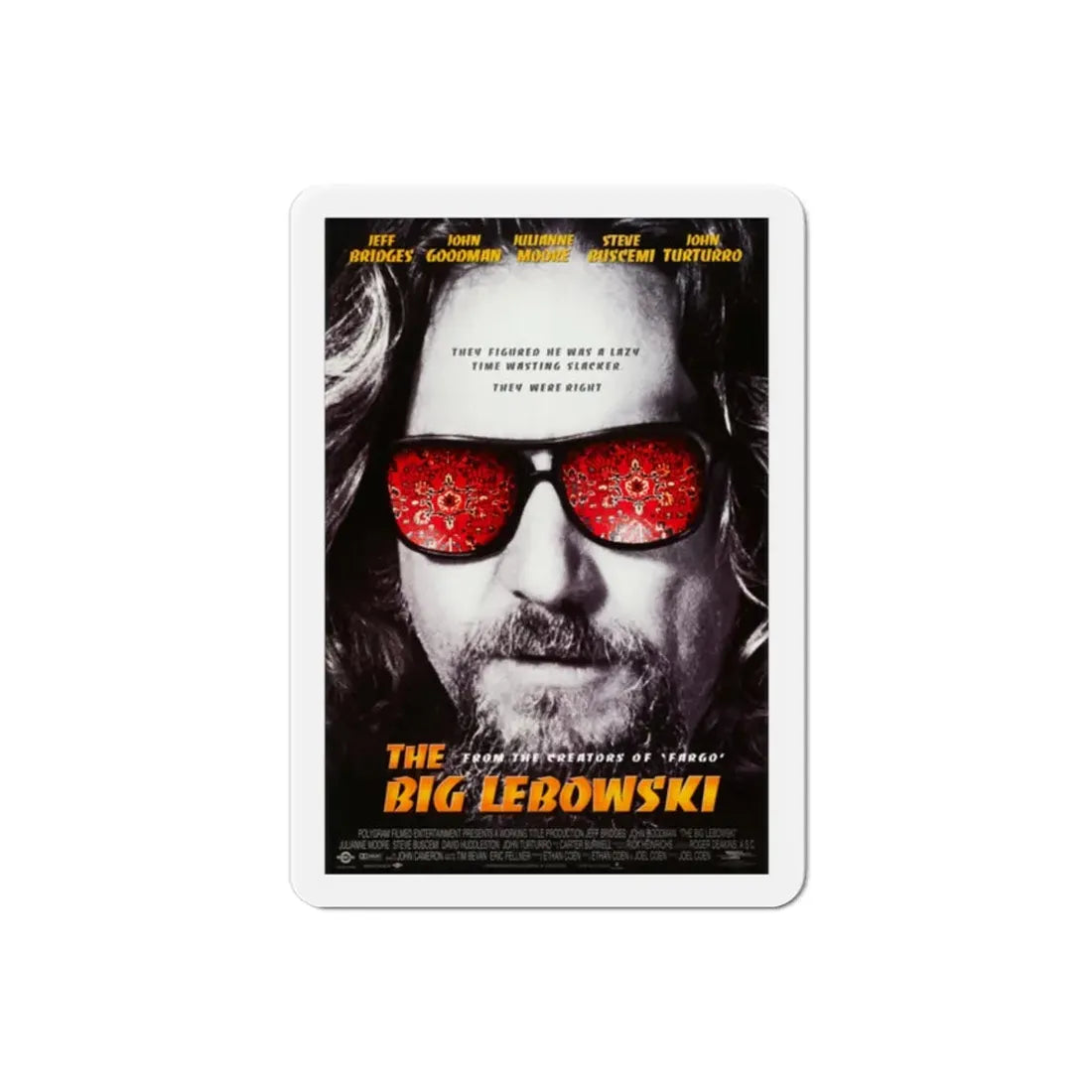 The Big Lebowski 1998 2 Movie Poster Refrigerator Magnet 2 Inch - The Sticker Space