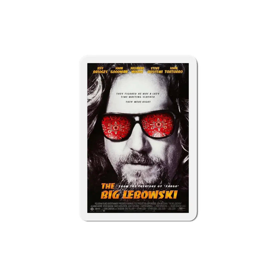 The Big Lebowski 1998 2 Movie Poster Refrigerator Magnet 6 Inch - The Sticker Space