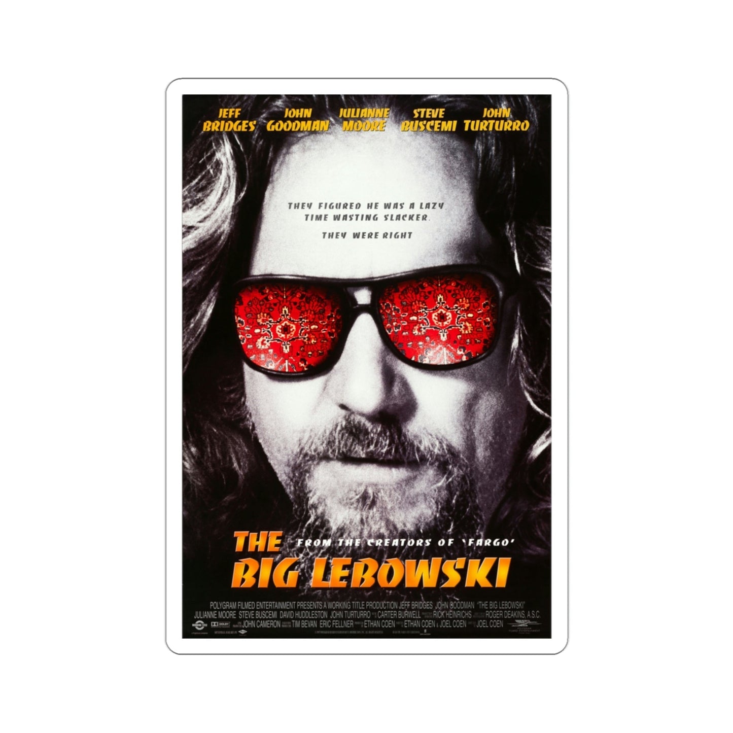 The Big Lebowski 1998 2 Movie Poster STICKER Vinyl Die-Cut Decal-3 Inch-The Sticker Space