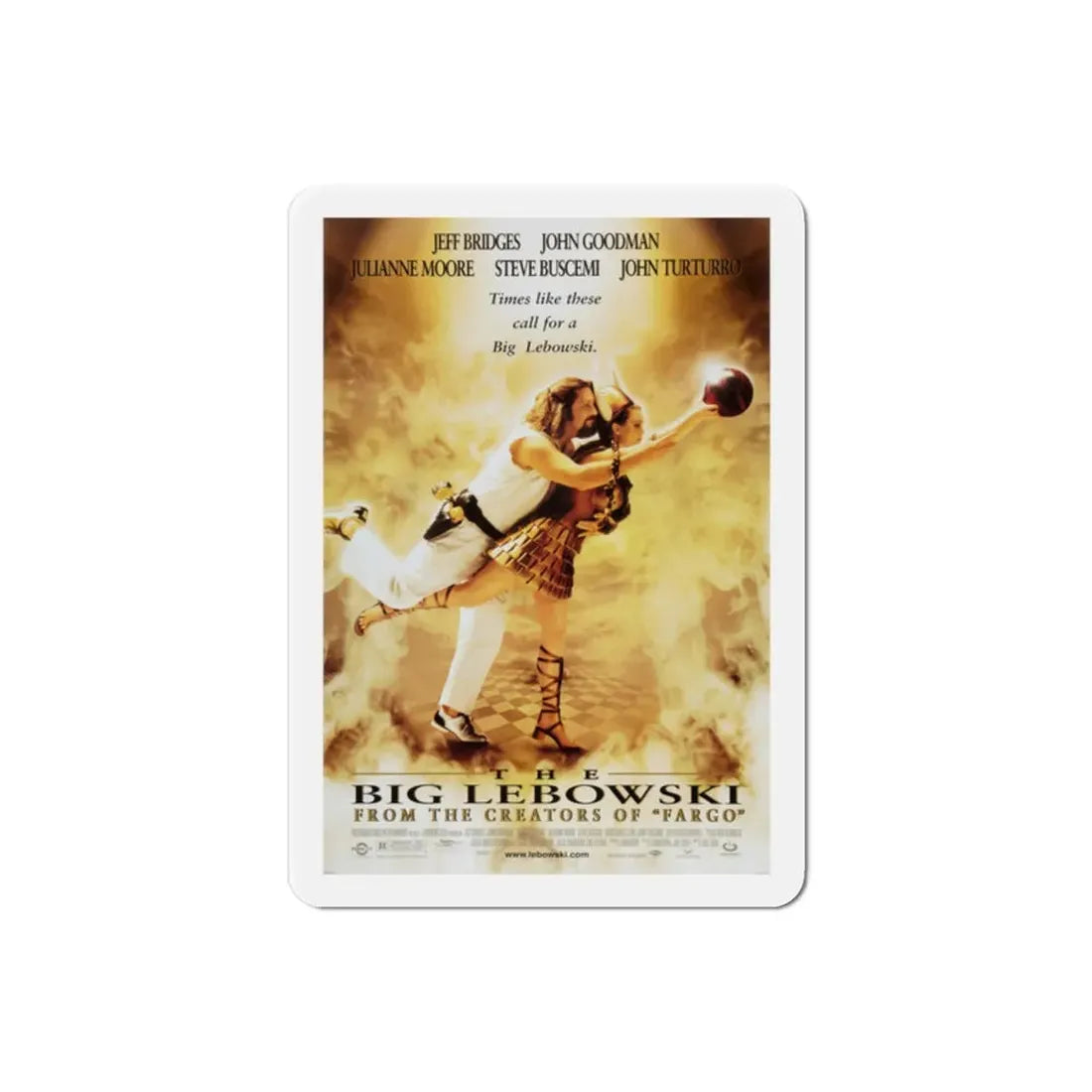 The Big Lebowski 1998 Movie Poster Refrigerator Magnet 2 Inch - The Sticker Space