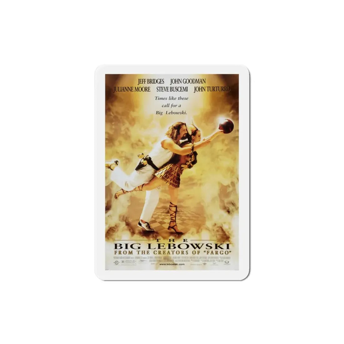 The Big Lebowski 1998 Movie Poster Refrigerator Magnet 3 Inch - The Sticker Space