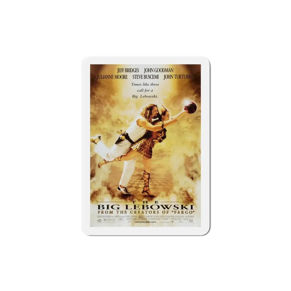 The Big Lebowski 1998 Movie Poster Refrigerator Magnet 4 Inch - The Sticker Space