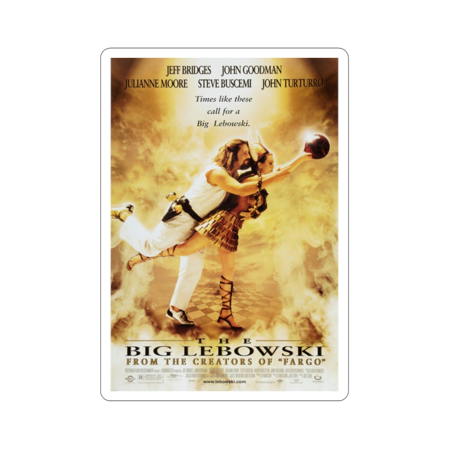 The Big Lebowski 1998 Movie Poster STICKER Vinyl Die-Cut Decal-2 Inch-The Sticker Space