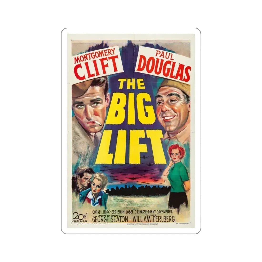 The Big Lift 1950 Movie Poster STICKER Vinyl Die-Cut Decal 3 Inch - The Sticker Space